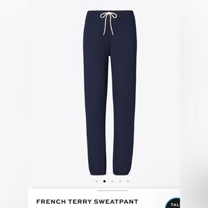 Tory Burch Navy French Terry Sweat Pant
